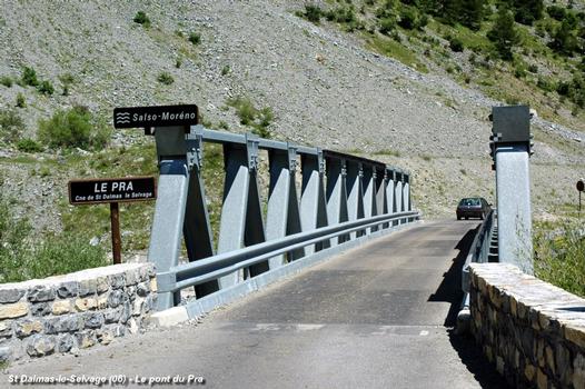 SAINT-DALMAS-LE-SELVAGE (06, Alpes-Maritimes) – Le Pont du Pra, sur le vallon de Salso-Moreno, route RD 64