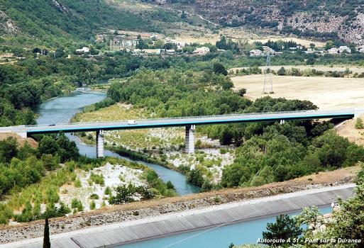 Autoroute A 51 - Autobahnbrücke in Salignac über die Durance