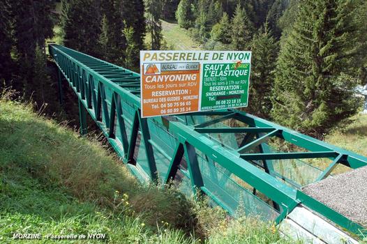 MORZINE (74110, Haute-Savoie) – Passerelle sur le vallon de NYON