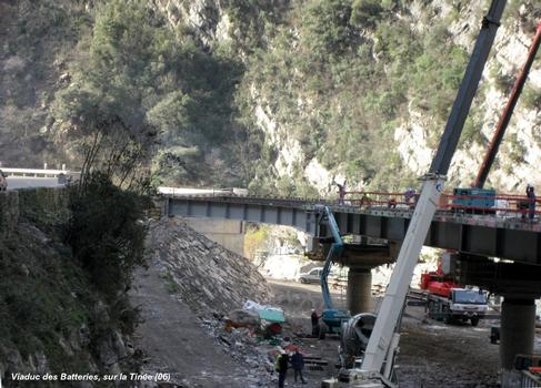 UTELLE & TOURNEFORT (06, Alpes-Maritimes) – Nouveau « Pont des Batteries », construction du tablier