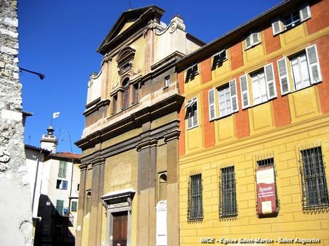 NICE (06, Alpes-Maritimes) – Place Saint-Augustin, façade de l'église Saint-Martin (17e-18e siècles)