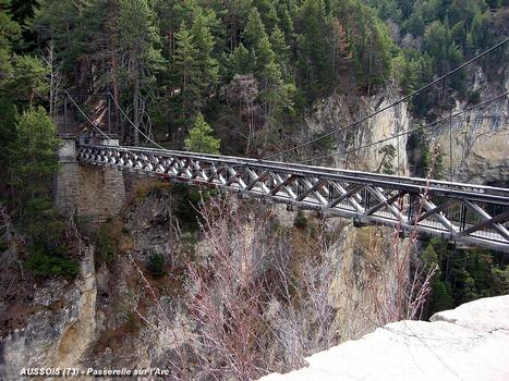 AUSSOIS (73, Savoie) – La passerelle du « nouveau Pont du Diable », sur l'Arc