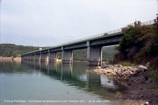 Pont de Pré-Claou (83) - Franchissementde la retenue de Saint-Cassien par la route D 37