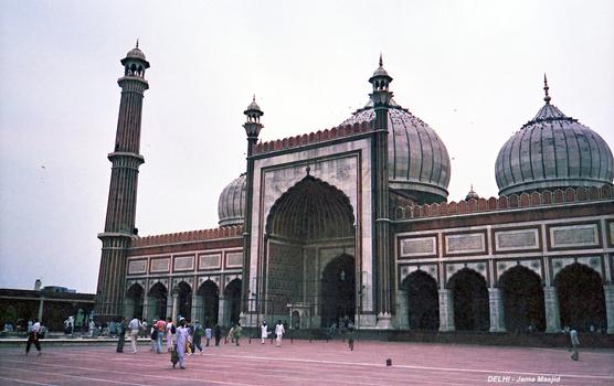 OLD-DELHI – Jama Masjid, édifiée en 1650 en grés rouge et marbre, c'est la principale mosquée de la capitale