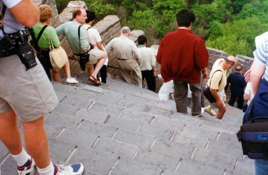 Great Wall of China steep steps