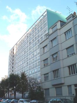 Immeuble Marigny à Mulhouse. Affectation: habitation. Année de construction: 1964. Hauteur 43 m
