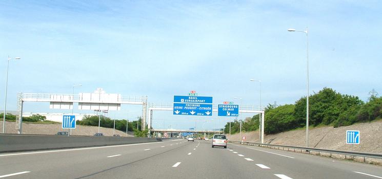 Autoroute A36 à Sausheim (68)