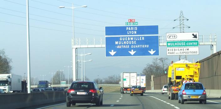 Autoroute A36 à Illzach (68 / Haut-Rhin)