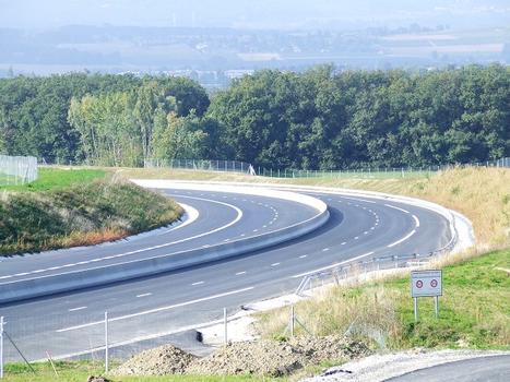 Autoroute A 41 en construction au niveau de la localité de Feigières (Haute-Savoie)