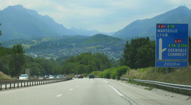 A 41 / section Annecy-Chambéry / sens du nord vers le sud