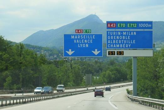 A 41 / section Annecy-Chambéry / sens du nord vers le sud