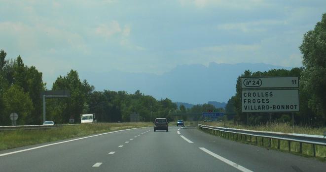 A 41 / Section Chambéry-Grenoble / sens: du nord vers le sud