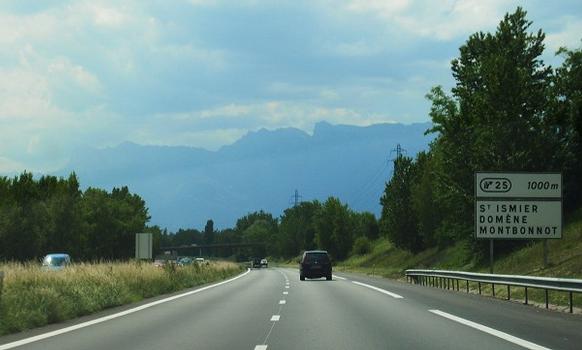 A 41 / Section Chambéry-Grenoble / sens: du nord vers le sud