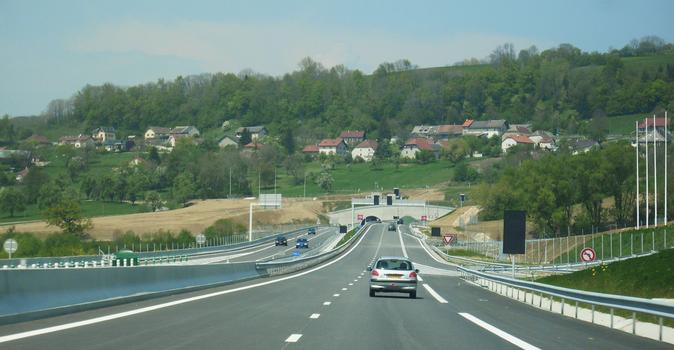 Autoroute A 41 / Section Allonzier-la-Caille -> Saint Julien en Genevois / Sens Annecy vers Genève. (Cette section a été ouverte le 4° semestre 2008)