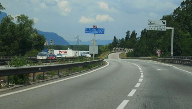 Autoroute A 48 (Sens: De Grenoble vers Lyon)