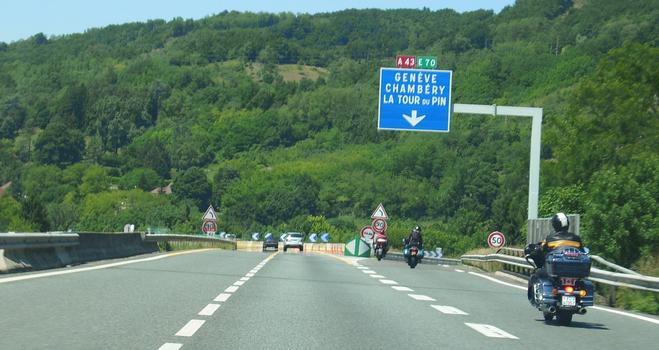 Autoroute A 48 (Sens: De Grenoble vers Lyon)