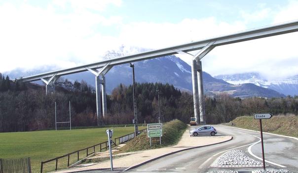 Autoroute A51: Construction du viaduc de Monestier de Clermont (38 - Isère ). Travaux au 24.02.2007