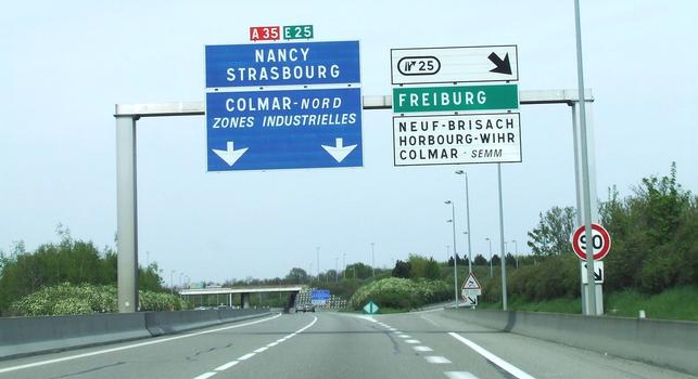Autoroute A 35 à Colmar (Direction Strasbourg)