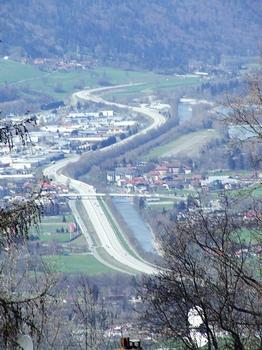 Autoroute A 40 à Sallanches (Haute-Savoie)