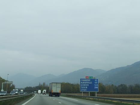 Autoroute A41 nordöstlich von Grenoble