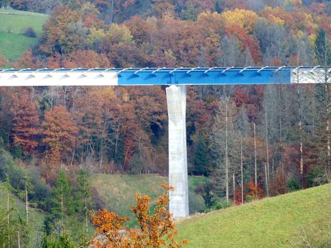 Construction de l'autoroute A 410 (Genève-Annecy) près de Cruseilles en Haute-Savoie
