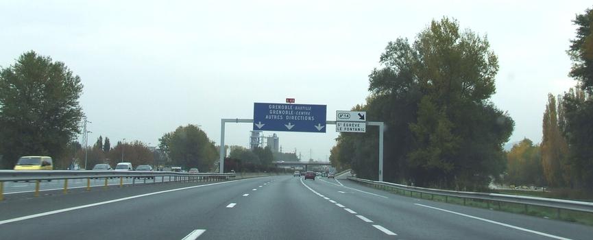 Autoroute A48 westlich von Grenoble