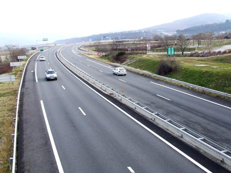 Autoroute A 51 (dite autoroute du Val de Durance) au niveau d'Aubignosc