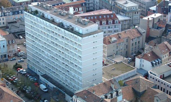Immeuble d'habitation Pasteur construit en 1962 et d'une hauteur de 39 m