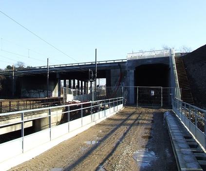 Lutterbach (68/Alsace/France): Construction de la ligne Mulhouse-Thann du Tram-train