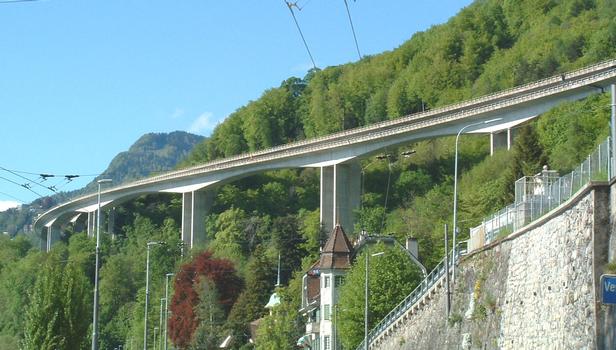 Viaduc de l'autoroute A9 à Montreux-Veytaux (Canton de Vaud - Suisse)