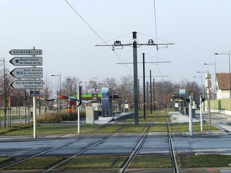 Mulhouse: Ligne du Tram Nord-Sud, station «Musée de l'Auto»