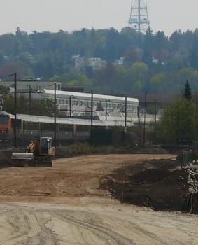 Tram-Train Mulhouse-Thann, travaux à Mulhouse entre les quartiers Daguerre et Dornach