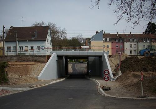 Mulhouse: Pont du Tunnel. (Construction d'un pont-tramway pour la ligne Tram-train Mulhouse-Thann)