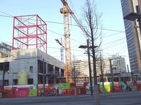 Mulhouse: Rénovation de la Porte Jeune (construction d'un complexe commercial). Situation des travaux au 13.01.2008