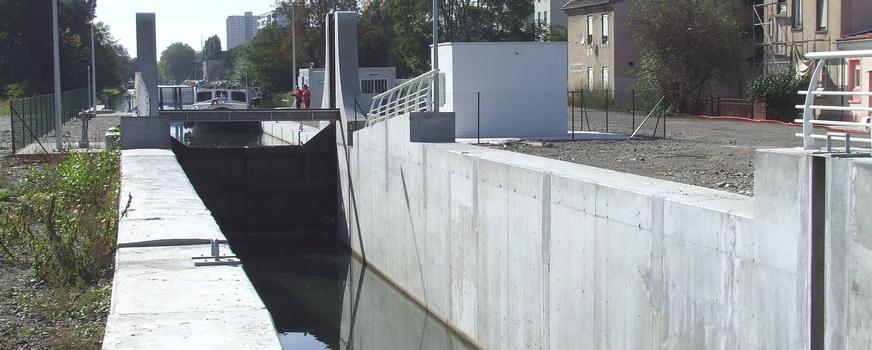 Mulhouse: Emplacement du futur Pont de la Hardt (Situation des travaux au 8 octobre 2006)