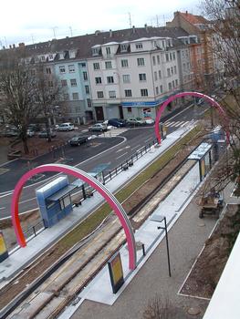 Mulhouse: Station «Filature» du TRAM-Train (en construction)