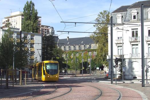 Mulhouse: Rue de la Somme, ligne Nord-Sud du Tram-train