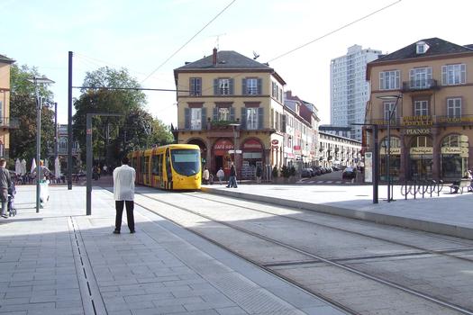 Mulhouse: Station «République» de la ligne Nord-Sud du Tram-train