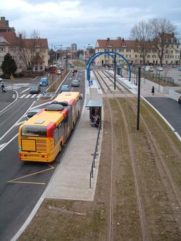 Mulhouse: Station Daguerre de la ligne Est-Ouest du Tram-Train