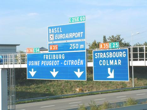 Motorway Interchange for Autoroute A35 and A36 at Sausheim, France
