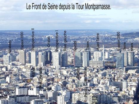 Paris: Le Front de Seine vu depuis la Tour Montparnasse le 26.11.2006