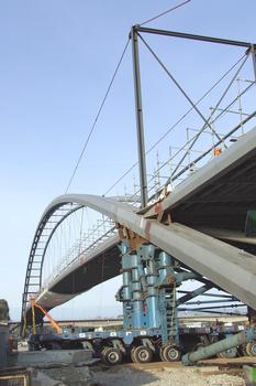 Footbridge across the Rhine between Weil am Rhein and Huningue