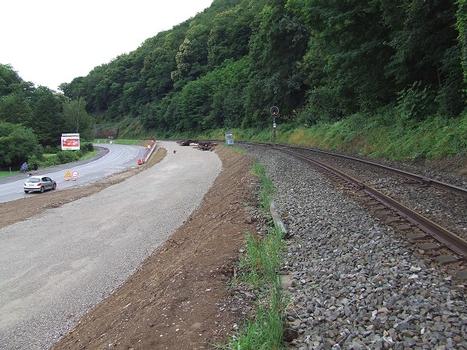 Thann (68/Haut-Rhin/Alsace/France): Construction du terminus du tram-train à Thann-nord