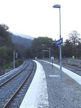 Thann: Construction de station/gare de Thann-Nord du tram-train Mulhouse-Thann