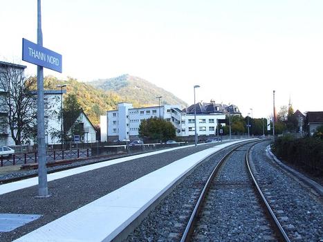 Thann: Construction de station/gare de Thann-Nord du tram-train Mulhouse-Thann