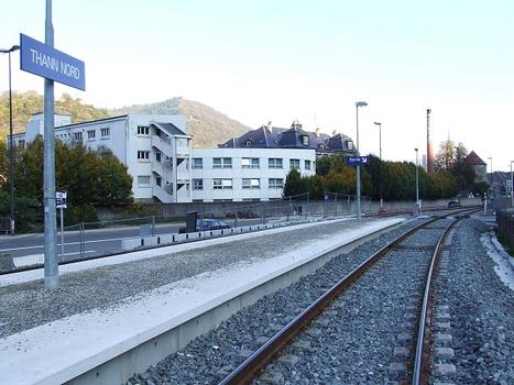 Thann: Construction de station/gare de Thann-Nord du tram-train Mulhouse-Thann