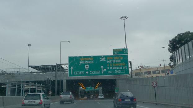 Attiki Odos, Tunnel Vrillissio, Exit13, DoukissisPlakentiasInterchange
