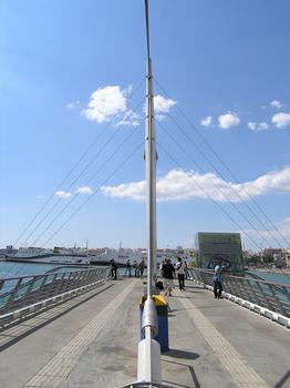 Access bridge at the metro station in Piraeus