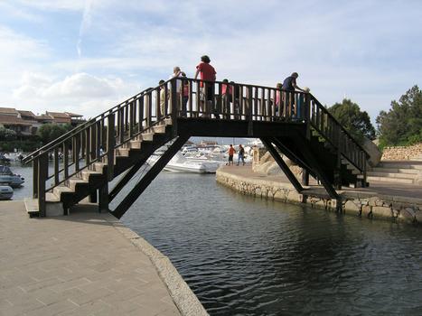 Bridge across the port at Porto Rotondo, Sardinia