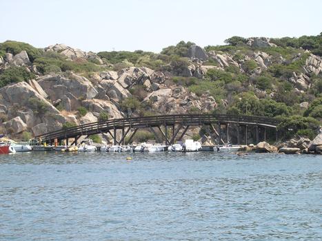 Bridge across the port at Santa Teresa Gallura, Sardinia